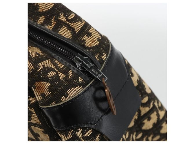 Christian Dior Trotter Canvas Handtasche Marinegold Auth BAZ596 Golden Marineblau - Ansicht 10