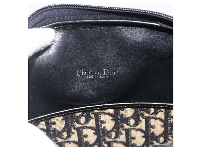 Christian Dior Trotter Canvas Handtasche Marinegold Auth BAZ596 Golden Marineblau - Ansicht 11
