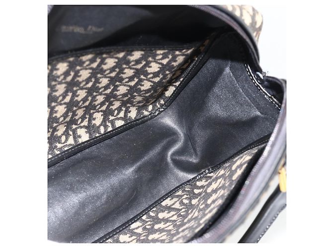 Christian Dior Trotter Canvas Handtasche Marinegold Auth BAZ596 Golden Marineblau - Ansicht 18
