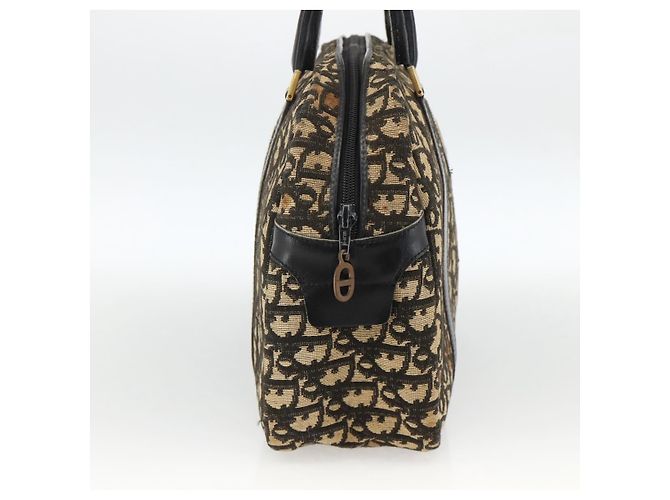 Christian Dior Trotter Canvas Handtasche Marinegold Auth BAZ596 Golden Marineblau - Ansicht 3