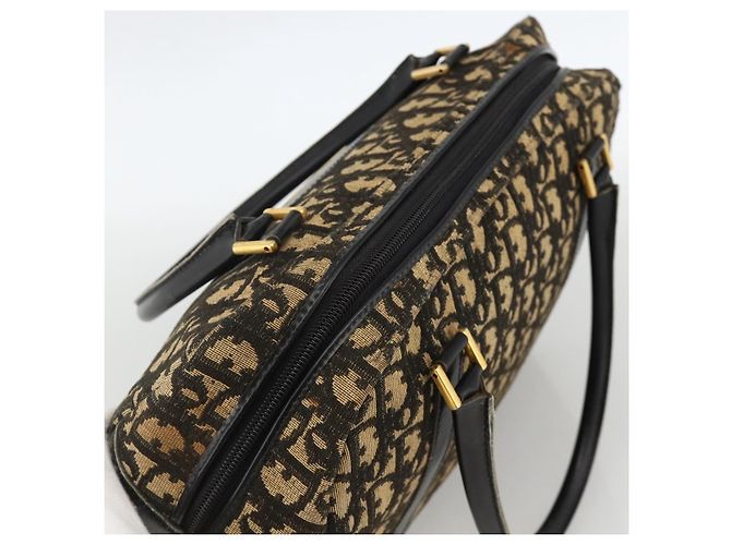 Christian Dior Trotter Canvas Handtasche Marinegold Auth BAZ596 Golden Marineblau - Ansicht 6