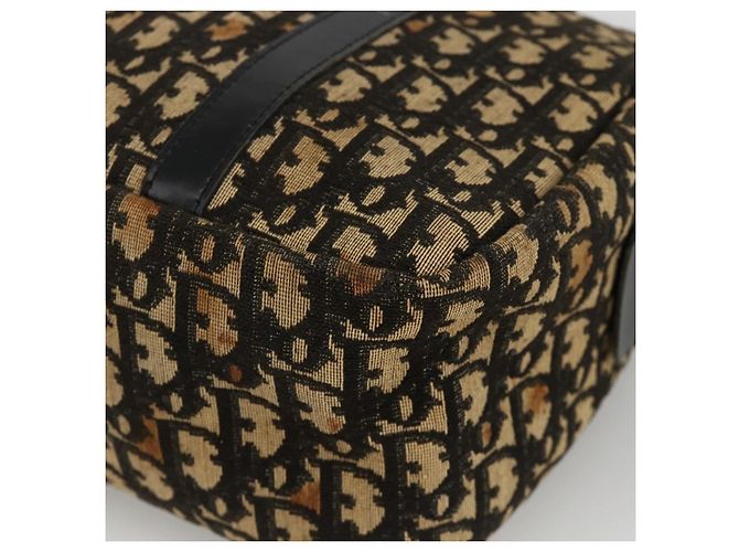 Christian Dior Trotter Canvas Handtasche Marinegold Auth BAZ596 Golden Marineblau - Ansicht 9