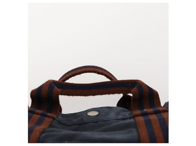 Hermès Borsa Tote HERMES in tela 2 pezzi Grigio Navy Auth bs33837 Marrone Blu navy - vista 14