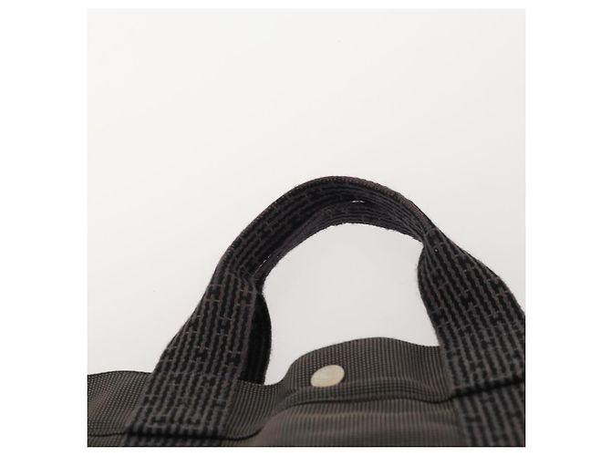 Hermès Borsa Tote HERMES in tela 2 pezzi Grigio Navy Auth bs33837 Marrone Blu navy - vista 6