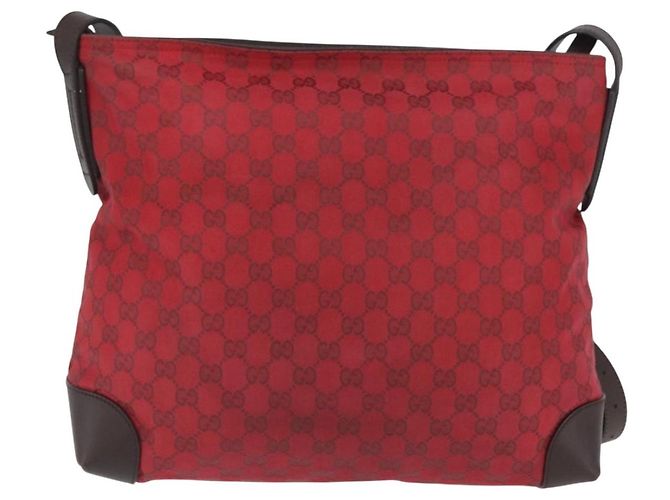 Borsa a Spalla GG Canvas Gucci Oro Rosso 308930 Auth ka3313 D'oro - vista 2