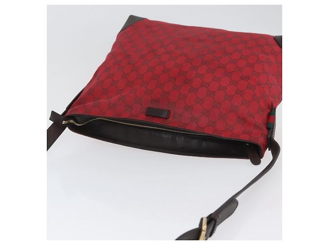 Borsa a Spalla GG Canvas Gucci Oro Rosso 308930 Auth ka3313 D'oro - vista 6