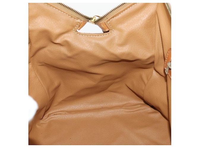 Céline Borsa Boston in tela Macadam CELINE in pelle PVC marrone e oro Auth mr2062 D'oro - vista 19