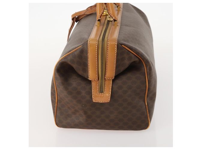 Céline Borsa Boston in tela Macadam CELINE in pelle PVC marrone e oro Auth mr2062 D'oro - vista 3