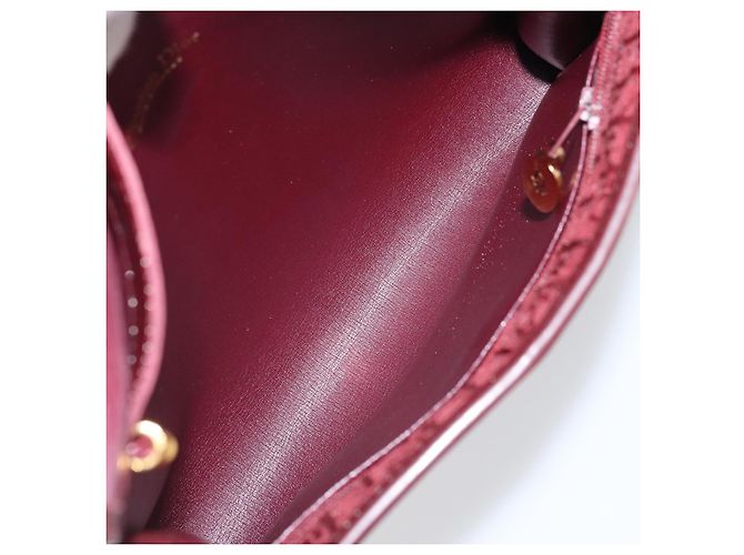 Borsa a Spalla in Tela Trotter Christian Dior Rossa Oro Auth BA11606 Rosso D'oro - vista 11