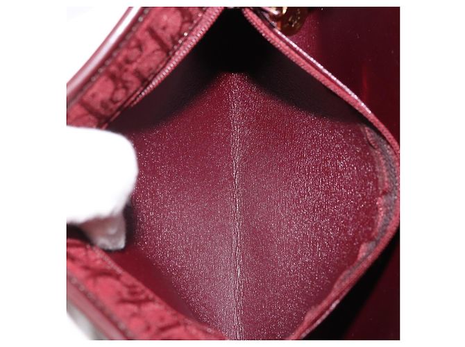 Borsa a Spalla in Tela Trotter Christian Dior Rossa Oro Auth BA11606 Rosso D'oro - vista 12