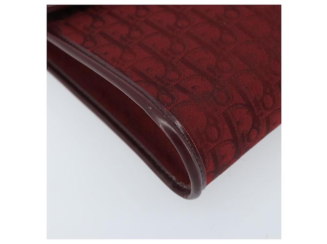 Borsa a Spalla in Tela Trotter Christian Dior Rossa Oro Auth BA11606 Rosso D'oro - vista 14