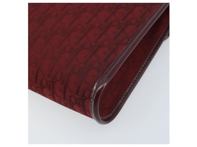 Borsa a Spalla in Tela Trotter Christian Dior Rossa Oro Auth BA11606 Rosso D'oro - vista 15
