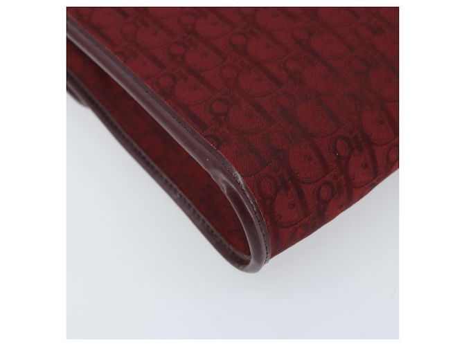 Borsa a Spalla in Tela Trotter Christian Dior Rossa Oro Auth BA11606 Rosso D'oro - vista 16