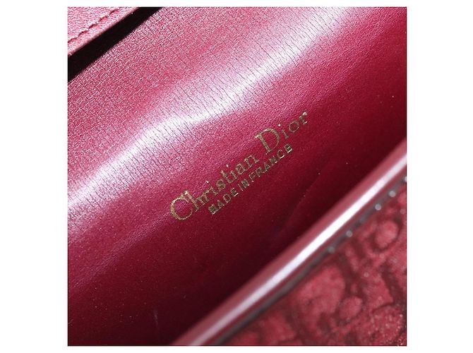 Borsa a Spalla in Tela Trotter Christian Dior Rossa Oro Auth BA11606 Rosso D'oro - vista 18