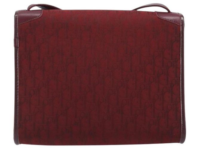 Borsa a Spalla in Tela Trotter Christian Dior Rossa Oro Auth BA11606 Rosso D'oro - vista 2