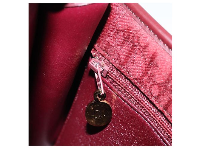 Borsa a Spalla in Tela Trotter Christian Dior Rossa Oro Auth BA11606 Rosso D'oro - vista 21