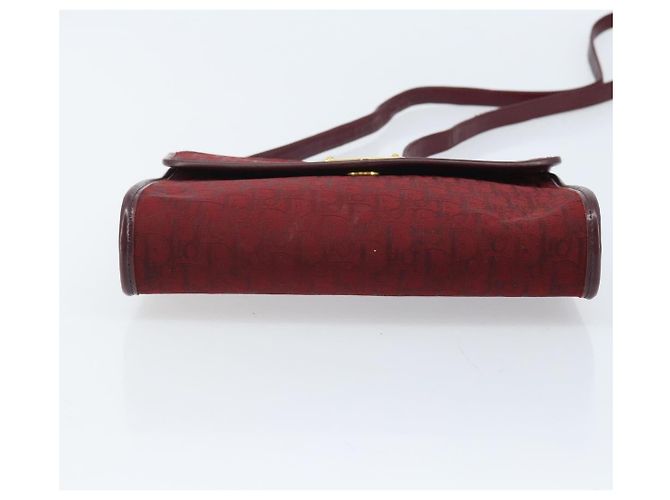 Borsa a Spalla in Tela Trotter Christian Dior Rossa Oro Auth BA11606 Rosso D'oro - vista 5