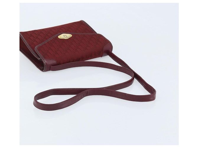 Borsa a Spalla in Tela Trotter Christian Dior Rossa Oro Auth BA11606 Rosso D'oro - vista 7