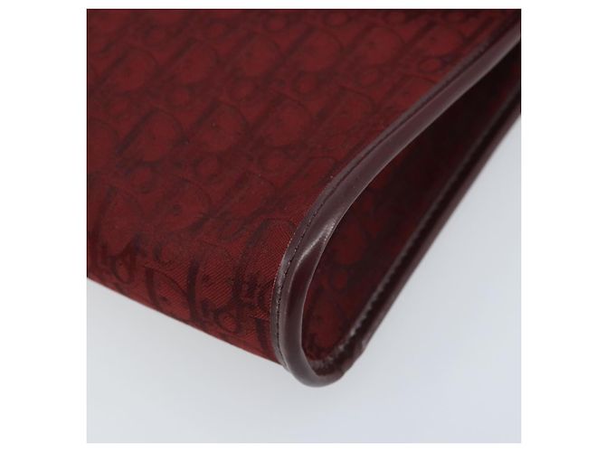 Borsa a Spalla in Tela Trotter Christian Dior Rossa Oro Auth BA11606 Rosso D'oro - vista 9