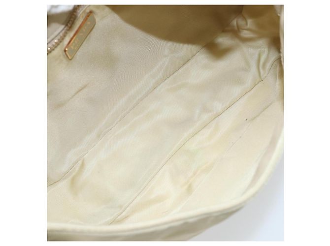 Borsa a Spalla PRADA Nylon Beige Oro Auth LNZ823 D'oro - vista 11