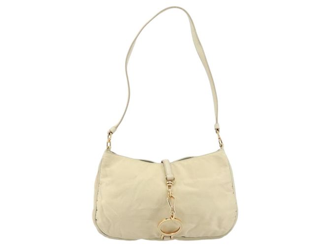 Borsa a Spalla PRADA Nylon Beige Oro Auth LNZ823 D'oro - vista 13