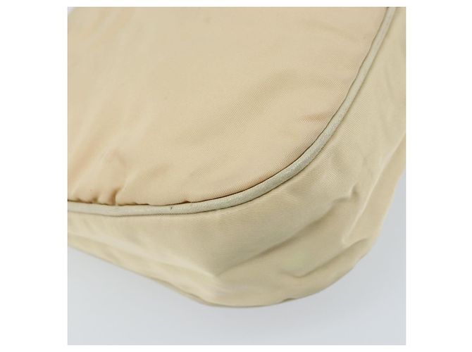Borsa a Spalla PRADA Nylon Beige Oro Auth LNZ823 D'oro - vista 17