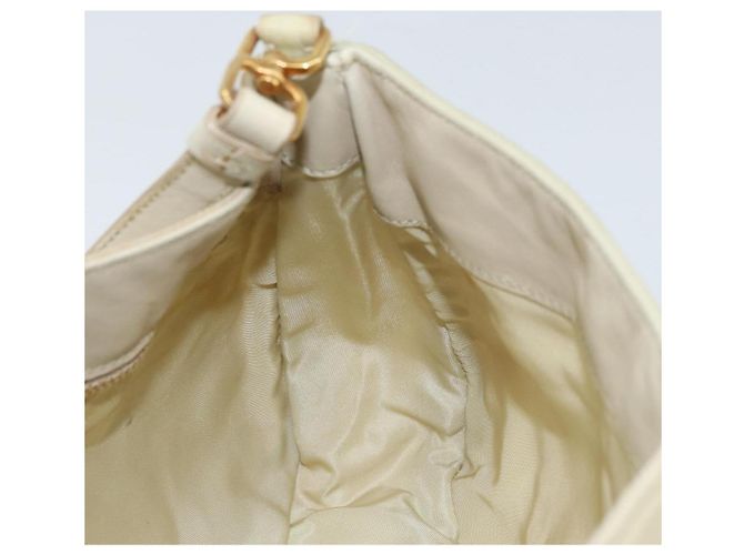 Borsa a Spalla PRADA Nylon Beige Oro Auth LNZ823 D'oro - vista 19