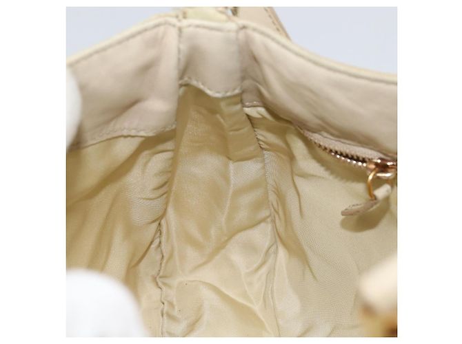 Borsa a Spalla PRADA Nylon Beige Oro Auth LNZ823 D'oro - vista 20