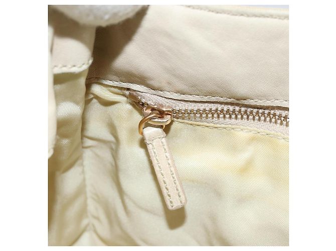 Borsa a Spalla PRADA Nylon Beige Oro Auth LNZ823 D'oro - vista 21