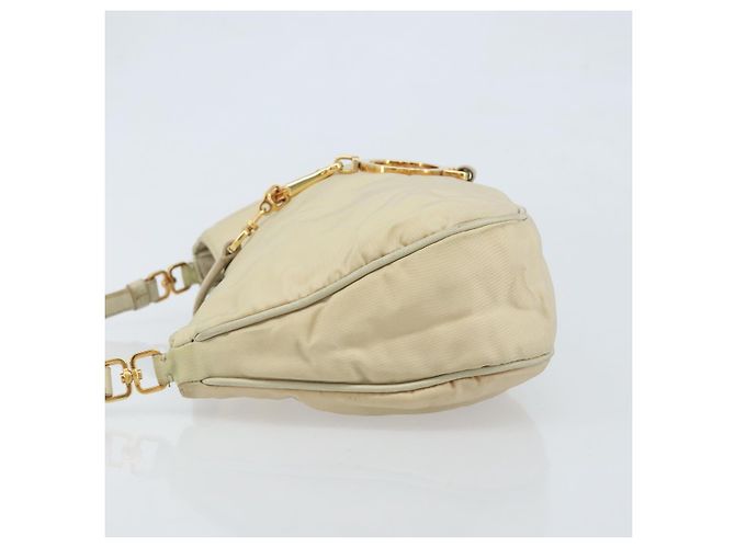 Borsa a Spalla PRADA Nylon Beige Oro Auth LNZ823 D'oro - vista 4