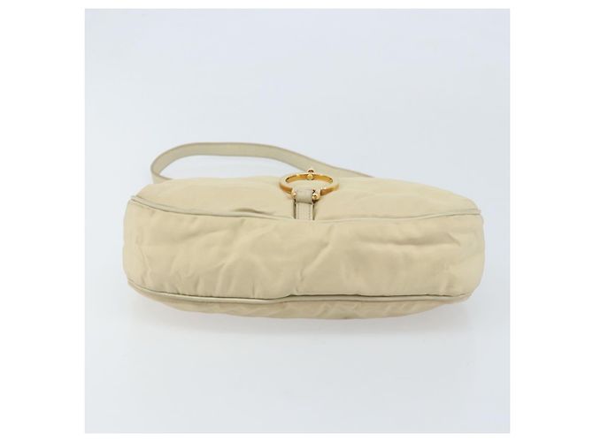Borsa a Spalla PRADA Nylon Beige Oro Auth LNZ823 D'oro - vista 5
