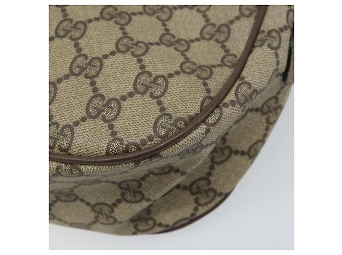 Borsa Sherry Line GG Supreme Web di GUCCI in PVC beige e oro 89 02 032 Auth LNZ714 D'oro - vista 16
