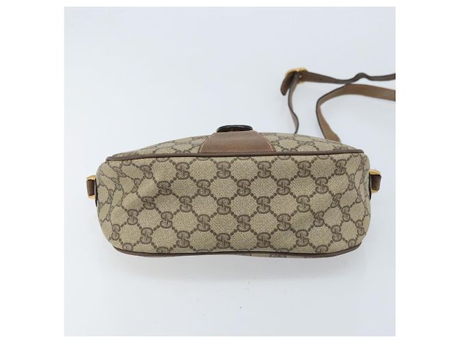 Borsa Sherry Line GG Supreme Web di GUCCI in PVC beige e oro 89 02 032 Auth LNZ714 D'oro - vista 5