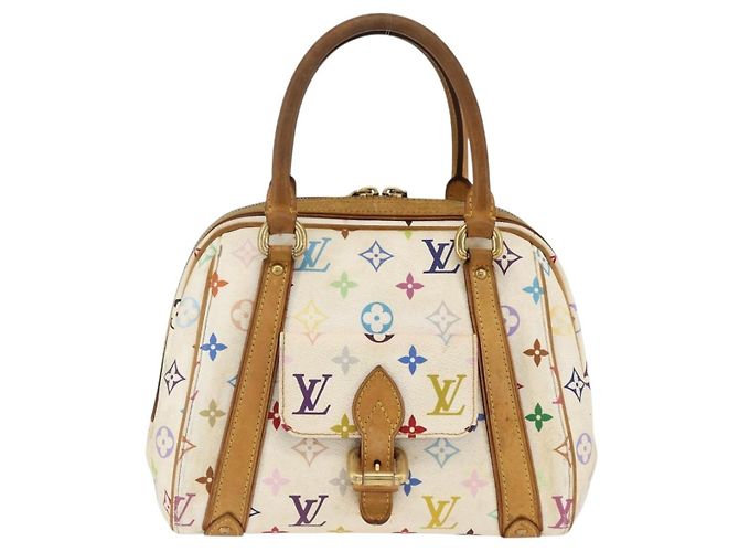 LOUIS VUITTON Handtasche Priscilla Monogramm Multicolor Weiß M40096 LV Auth AMZ313A - Ansicht 13