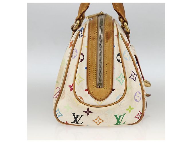 LOUIS VUITTON Handtasche Priscilla Monogramm Multicolor Weiß M40096 LV Auth AMZ313A - Ansicht 3