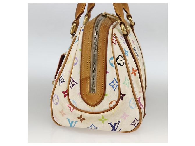 LOUIS VUITTON Handtasche Priscilla Monogramm Multicolor Weiß M40096 LV Auth AMZ313A - Ansicht 4