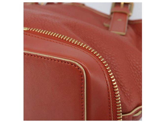 Chloé Borsa a mano Chloe in pelle rossa e oro Auth BA11654 Rosso D'oro - vista 15