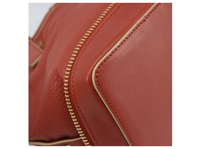 Chloé Borsa a mano Chloe in pelle rossa e oro Auth BA11654 Rosso D'oro - vista 16