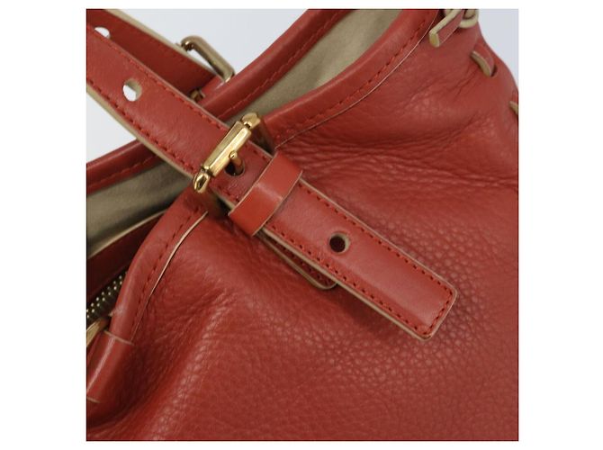 Chloé Borsa a mano Chloe in pelle rossa e oro Auth BA11654 Rosso D'oro - vista 17