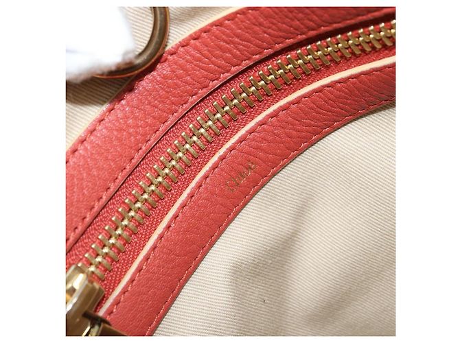 Chloé Borsa a mano Chloe in pelle rossa e oro Auth BA11654 Rosso D'oro - vista 18