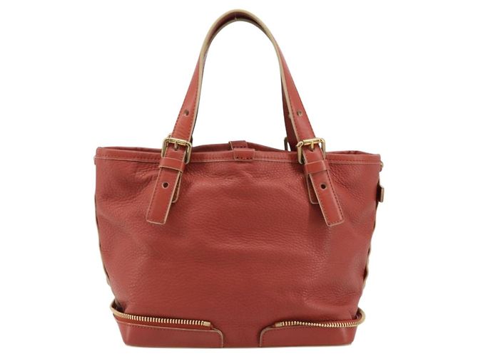 Chloé Borsa a mano Chloe in pelle rossa e oro Auth BA11654 Rosso D'oro - vista 2