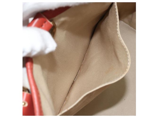 Chloé Borsa a mano Chloe in pelle rossa e oro Auth BA11654 Rosso D'oro - vista 23