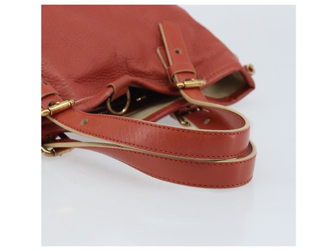 Chloé Borsa a mano Chloe in pelle rossa e oro Auth BA11654 Rosso D'oro - vista 7