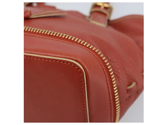 Chloé Borsa a mano Chloe in pelle rossa e oro Auth BA11654 Rosso D'oro - vista 9