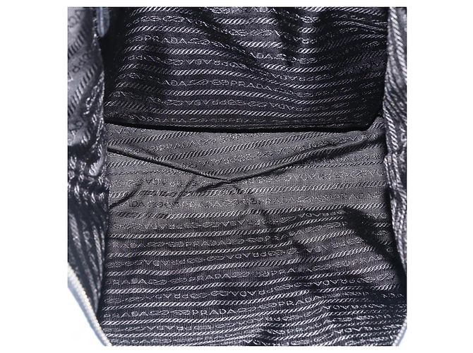 PRADA Tote Bag aus Nylon und Leder hellblau silber authentisch am11000 - Ansicht 11