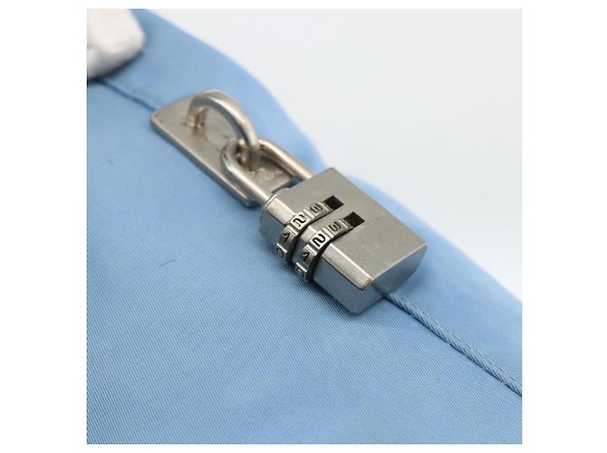 PRADA Tote Bag aus Nylon und Leder hellblau silber authentisch am11000 - Ansicht 19
