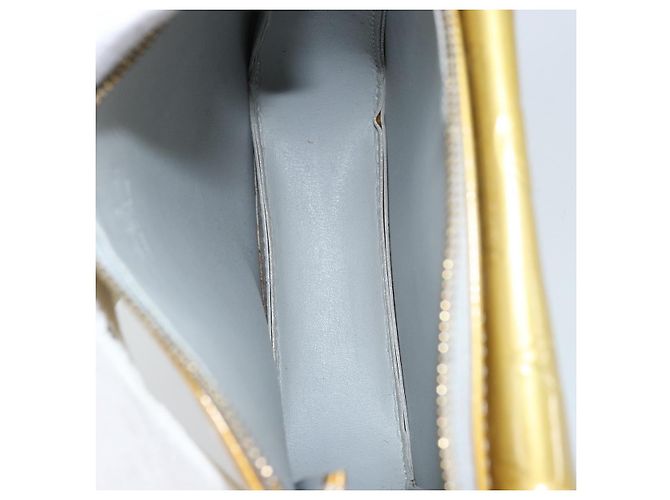 LOUIS VUITTON Bolsa de Accesorios Motto Monogram Vernis Gris M91030 LV Auth BA11648 - vista 11