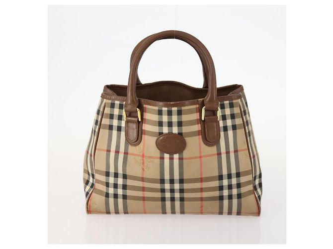 Borsa Burberrys Nova Check in tela e pelle 5 pezzi nero navy beige Auth fm5230 Blu navy - vista 2