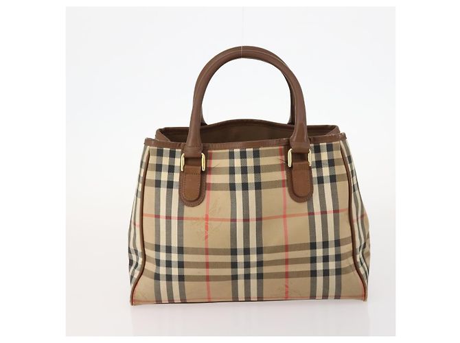 Borsa Burberrys Nova Check in tela e pelle 5 pezzi nero navy beige Auth fm5230 Blu navy - vista 3