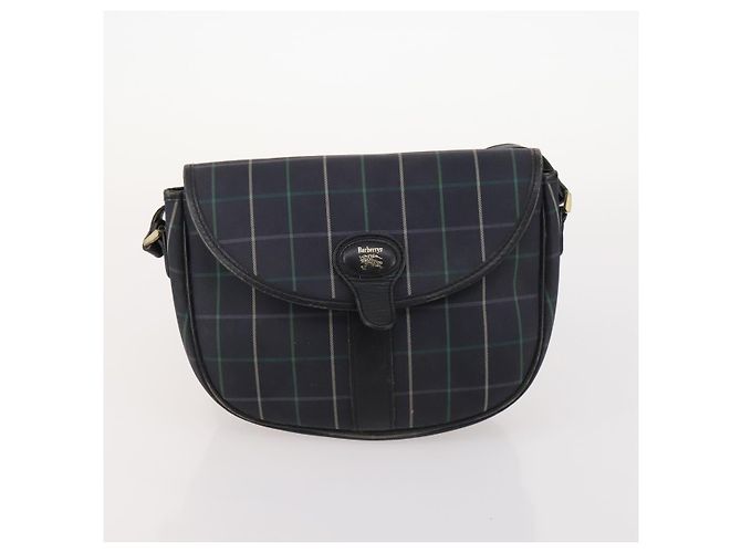 Borsa Burberrys Nova Check in tela e pelle 5 pezzi nero navy beige Auth fm5230 Blu navy - vista 7